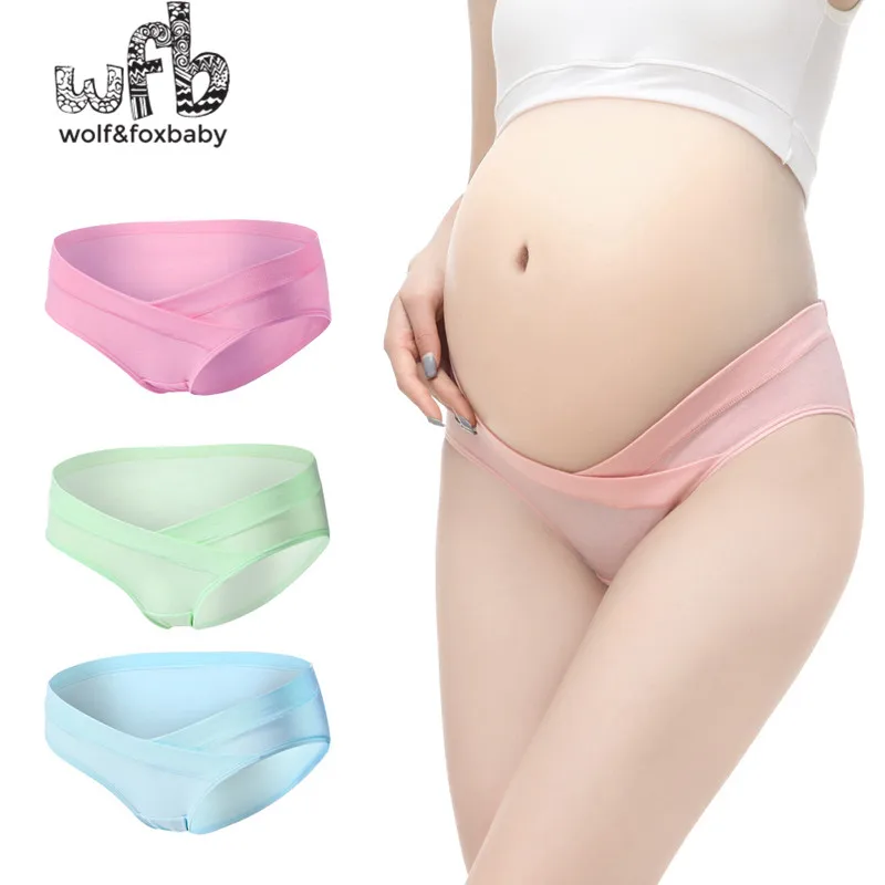 Retail cotton low-waisted plus size women's triangle underwear pregnant women underwear pregnant women clothing