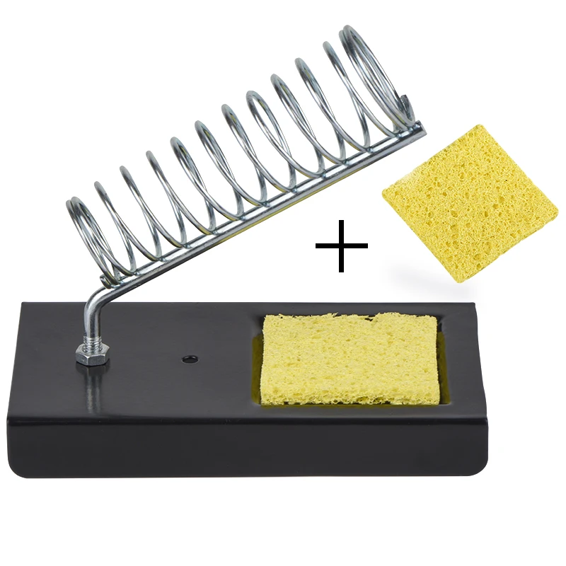 JCD Electric Soldering Iron Stand Holder Metal Pads Generic High Temperature Support Solder Sucker Desoldering Pump sponge clean