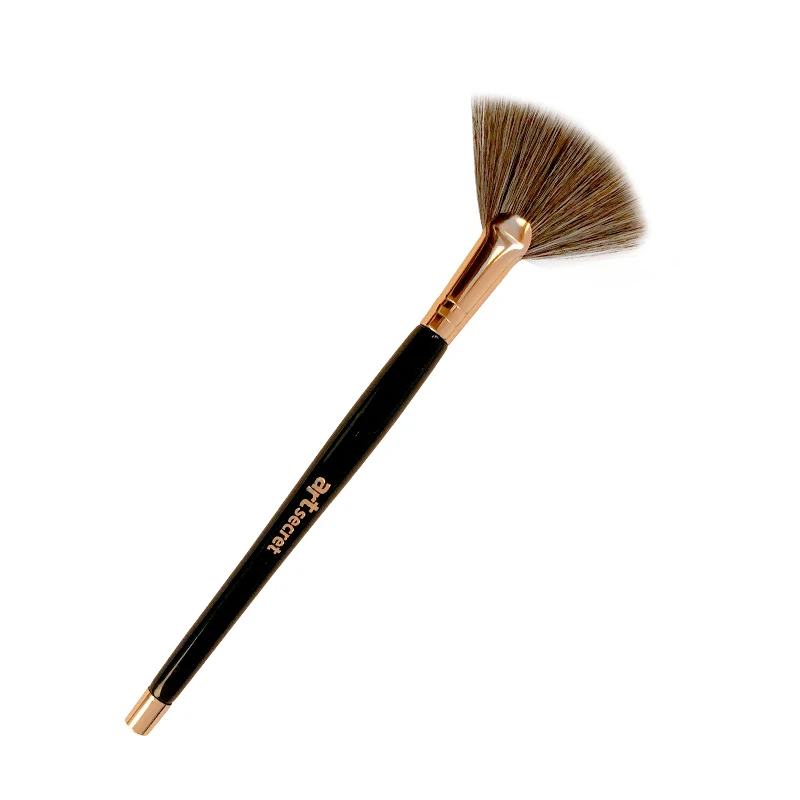 Artsecret 18013 Single Pro Fan Brush High Quality Synthetic Hair Rose Gold Ferrule Makeup Brush Cosmetic Tool