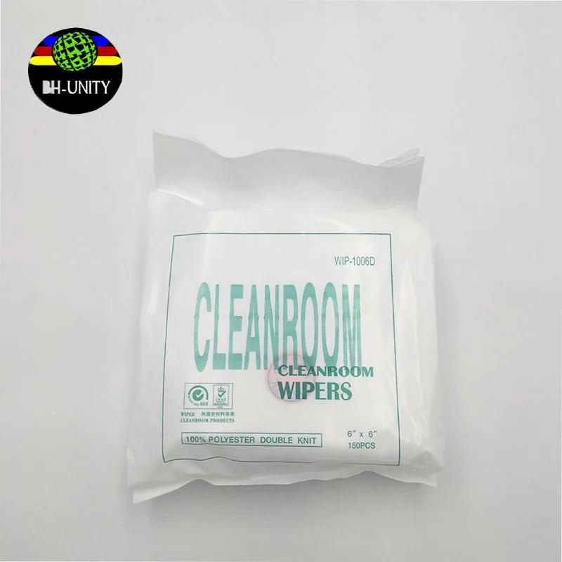 Hot sale 6inch *6inch cleanroom wiper non woven cleaning cloth non dust fabric cleanroom wiper for all kind of printer printhead