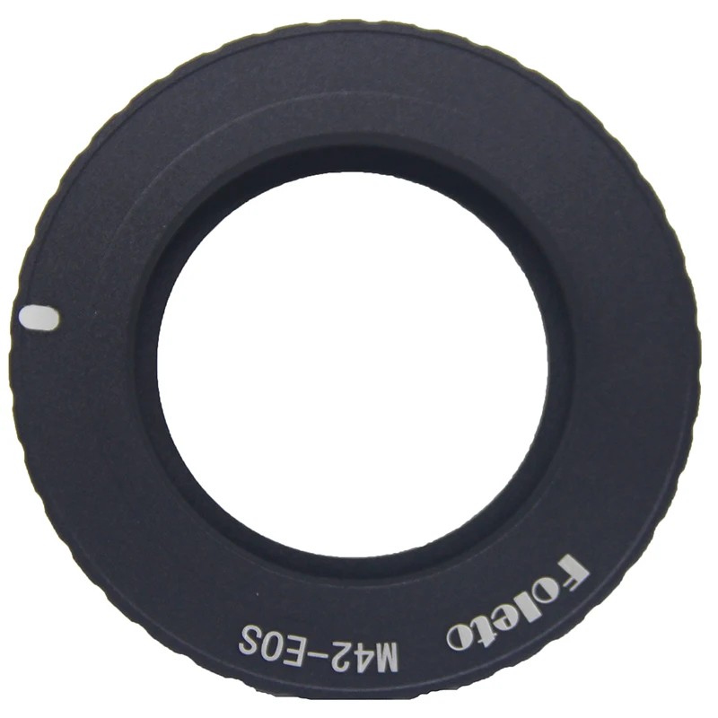Foleto AF Camera M42 E Black AF Confirm Mount Adapter For M42 Lens to For Canon EOS EF Camera EOS 5D / EOS 5D Mark II / EOS 7D