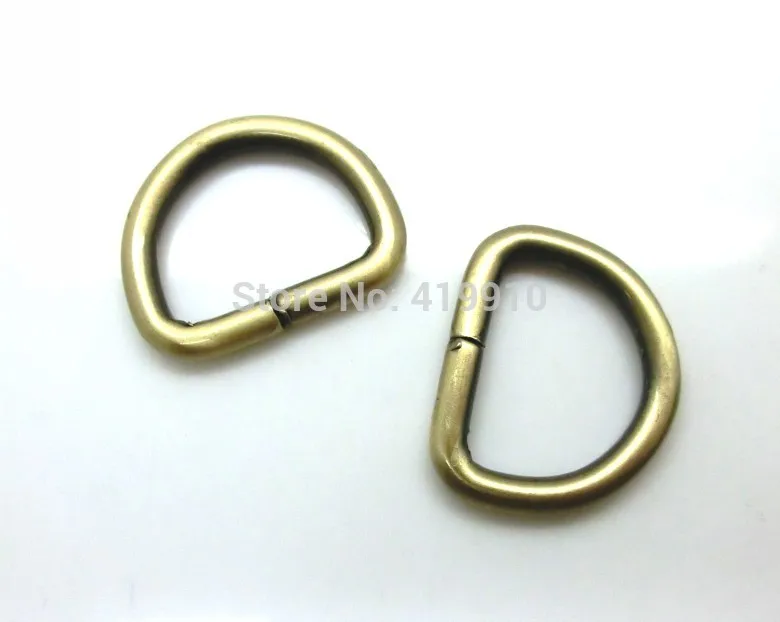 

Free Shipping-10Pcs Antique Bronze Unwelded Leather Bags Metal D Ring 36mmx31mm(Inside :26x22mm ) Connect Buckle D2262