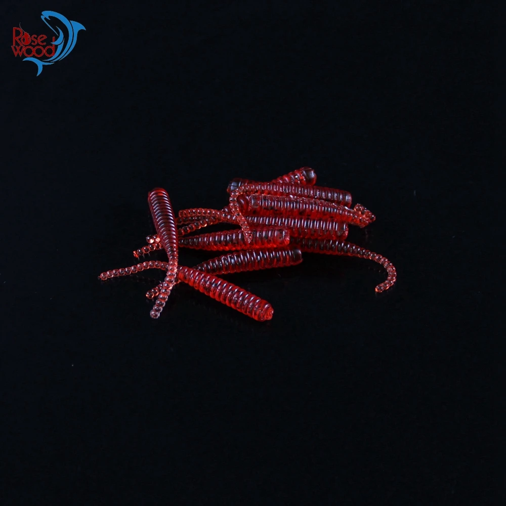 100pcs Pesca Artificial Soft Bait 4cm/0.3g UL Fishing Worm Swimbaits Soft Lure Carp Fishing Bait Fishing Lure Mixed Colors