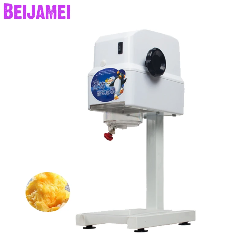 BEIJAMEI Promotion Commercial Snow Ice Crushers Planer Automatic Ice Shavers Sand Ice Smoothie Machine Electric