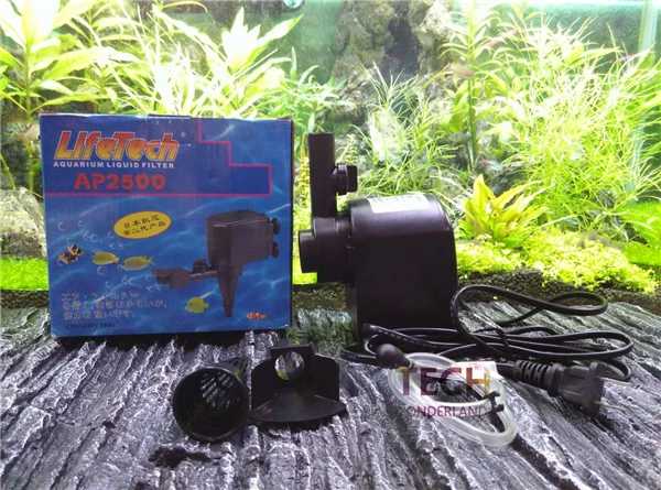 JEBO LIFETECH aquarium liquid filter three in one submersible pump AP2500 AP-2500 2000L fish tank water pump Change water pump