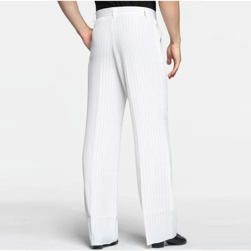 Latin Dance Pants Male White Plus Size Dancing Pants Fabric Men Ballroom Stage Modern Chacha Waltz Trousers Dancing Wwear B-6973