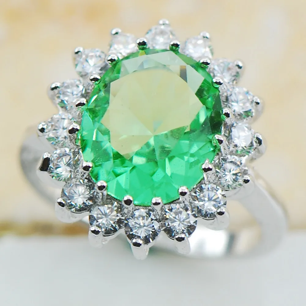 Peridot 925 Sterling Silver Top Quality Fancy Jewelry wedding  Ring Size 5 6 7 8 9 10 11 F1174