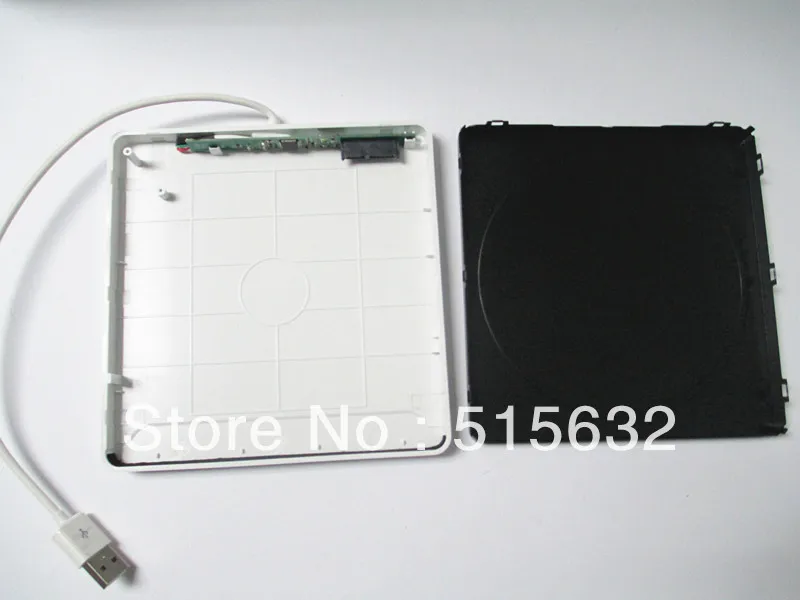 9.5mm 2nd HDD Caddy for Macbook Pro Unibody + USB Enclosure Case for Superdrive WHITE  free shipping