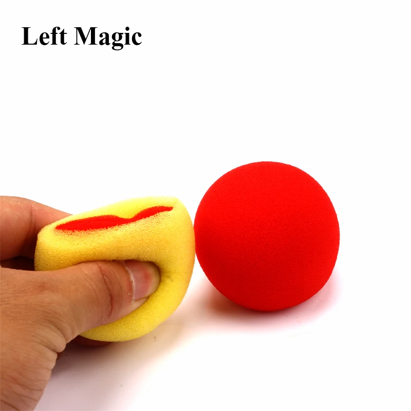 2 Pcs/ Set Color Change Sponge Ball Magic Tricks Fun Super Soft Sponges Changing Ball Square Close Up Magic Stage Magic Props