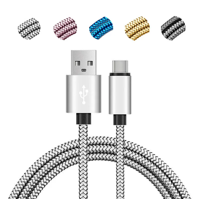 Gold 20cm 2m 3m Data USB C Charger Cable For HUAWEI P30 pro P20 lite p40 honor 10 20 30 Nylon Fast Charging  Long Wire Cord