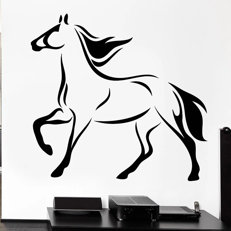 Horse Mane Mare Wall Decals Racehorse Hooves Tail Animal Vinyl Stickers Rmovable Art Mural For Bedroom Home Decoration H218