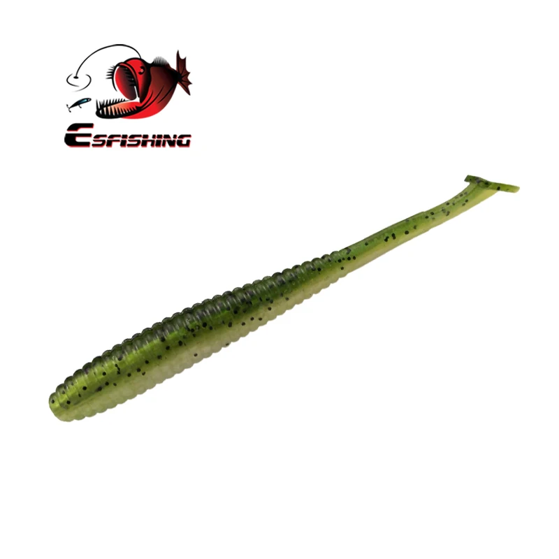 ESFISHING Pesca Soft Bait I Shad Tail 12cm Salts and Attractant Injected Isca Artificial Tackle Wobblers Jigging Fishing Lure