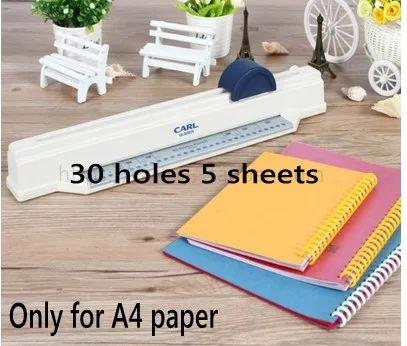 Paper Hole Punch Machine 30 Holes 5 Sheets One Time A4 Size Comb Binding