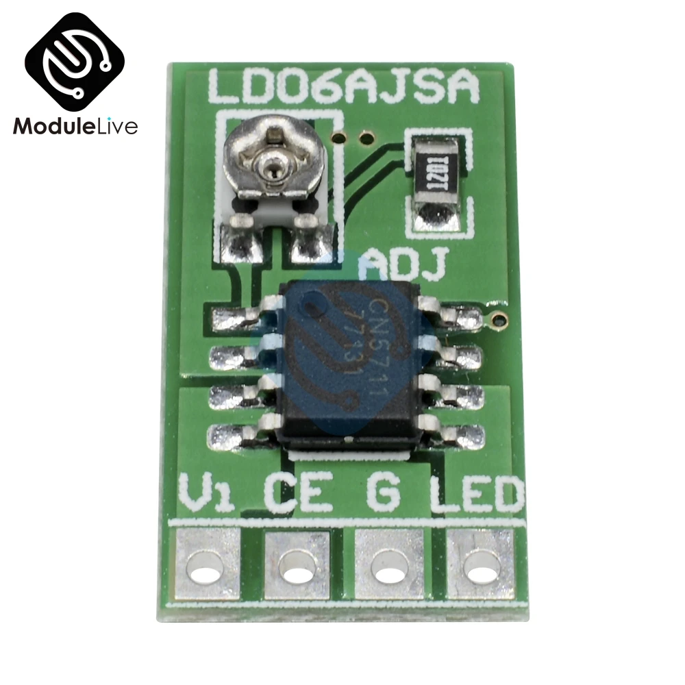 DC 3.3V 3.7V 5V 30-1500MA LED driver Constant Current Adjustable Module PWM Control Board For USB LED flashlight 18650 Li-ion