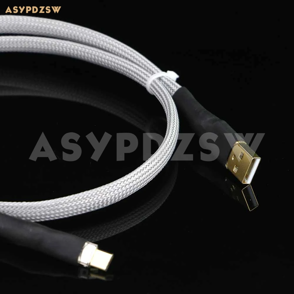 HIFI DIY 4N Sterling silver DAC decoding Male USB Type-A to Micro USB Data/charging cable 70cm/1.2M/2M