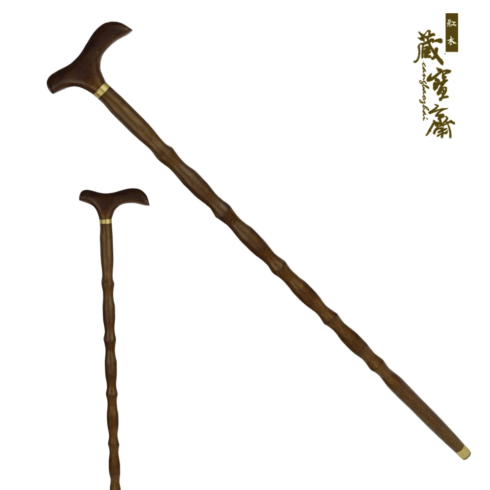 

[] treasure Zhai wood mahogany cane wooden crutch to help the elderly is a wooden stick shipping quality