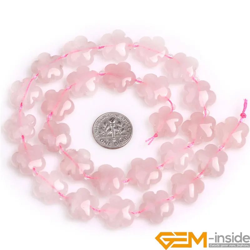 15mm Natural Stone Flower Beads For Jewelry Making Strand 15\