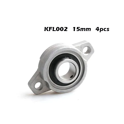 4pcs 15 mm bearing Zinc Alloy Miniature Bearings pedestal KFL002 UCFL002 FL002 flange bearings diy cnc parts