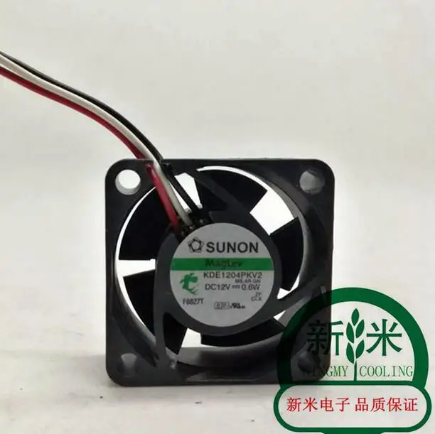 Genuine  KDE1204PKV2 4cm 4020 12V 0.6W three wire speed fan