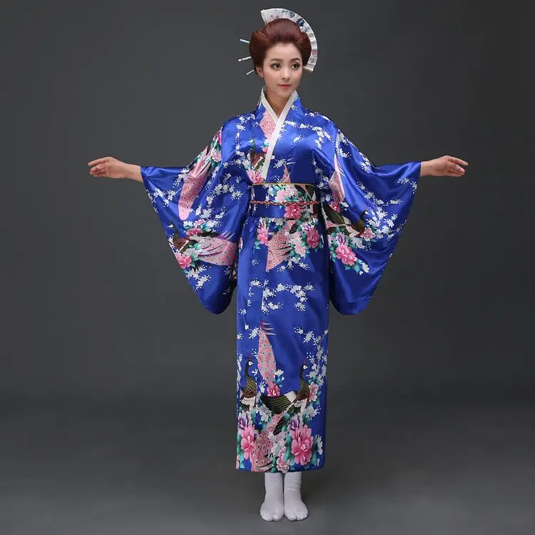 Red Vintage Japanische Damen Kimono Bad Kleid frauen Faux Silk Yukata Mit Obi Leistung Dance Kleid Cosplay Kleidung H0029