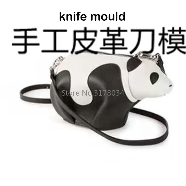 

Japan Steel Blade Cutting Dies DIY Leather Craft Panda Zipper Shoulder Bag Die Cutting Knife Mould Set Punch Tool Template