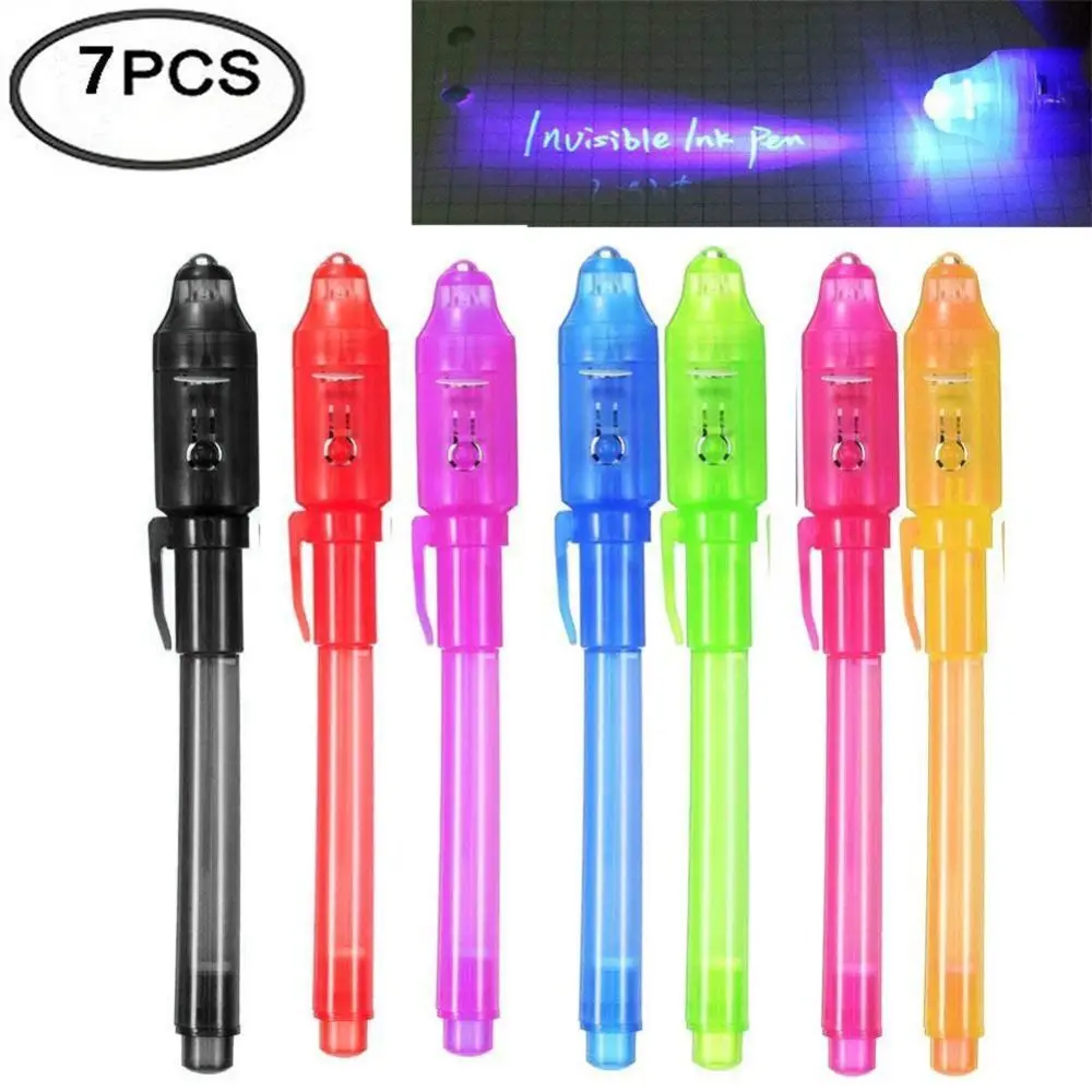 Creative Magic UV Light Pen Invisible Ink Pen Glow in the dark Pen with Built-in UV Light Gifts and Security Marking