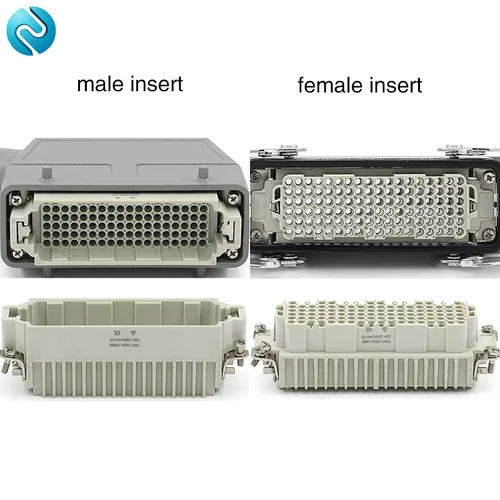 Imagen 2 del producto Conector Rectangular de alta resistencia, enchufe de 108 Pines de núcleo, resistente al agua, para máquina Industrial de aviación, 10A, 250V, HDC-HD-108