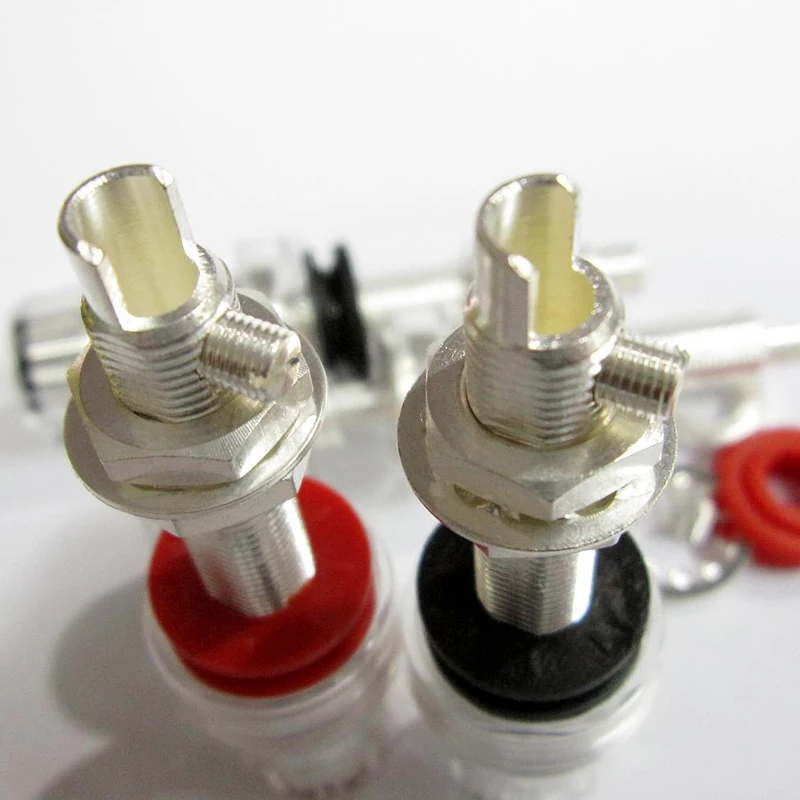 HIFI 4pcs  Silver plated Speaker Terminal Binding post hifi Amplifier CD DVD player speaker teriminal Plug