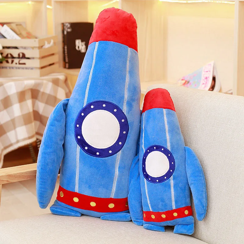 40-60CM Cartoon Car nd Rocket Filled Plush Toy Pillow, Boy and Girl Toy Decoration Pillow, Birthday Present, Christmas Gifts