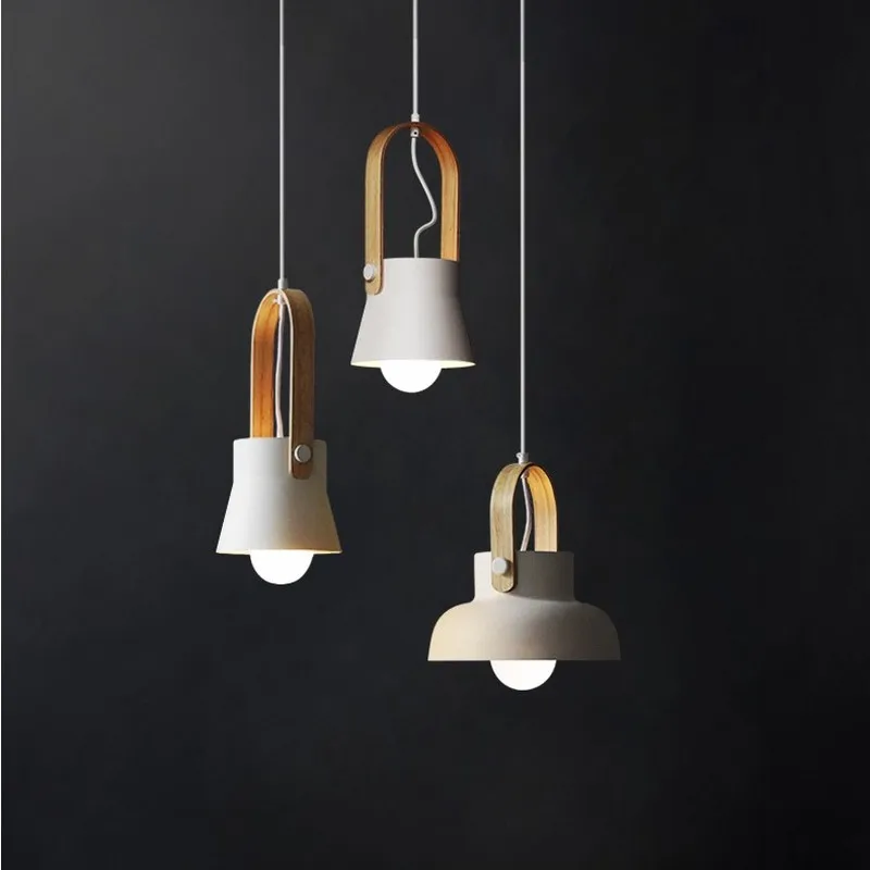 

Nordic Macaron Hanging Lamp Dinning Room Bedside Lamp Modern Simple LED Pendant Lights Bar Restaurant Iron Art Deco Pendant Lamp