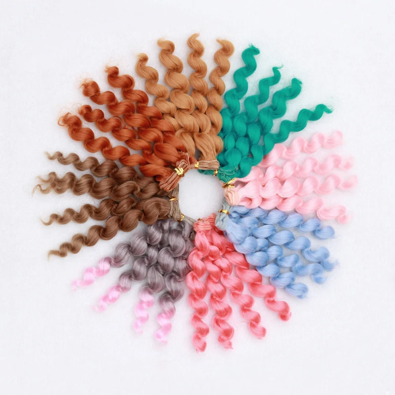 Msiredoll  bjd wig Accessories 1piece 15*100CM doll hair for 1/3 1/4 1/6 1/12 Curly doll hair bjd wig diy Free shipping