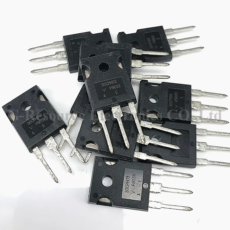 (5 pcs) 30CPH03 TO-247 30CPH03PBF Fast / Ultrafast Diode, 300 V, 30 A, Dual Common Cathode, 1.25 V, 40 ns, 140 A