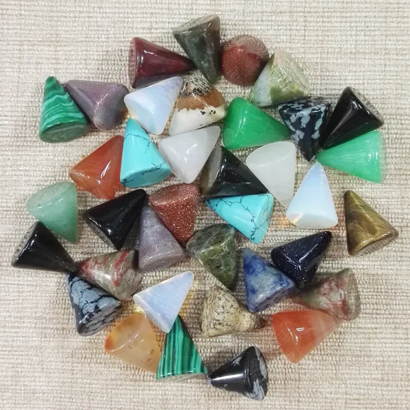 

natural stone beads cone shape cab cabochon fashion assorted 10x12mm loose bead for jewelry Accessories wholesale 30pcs/lot