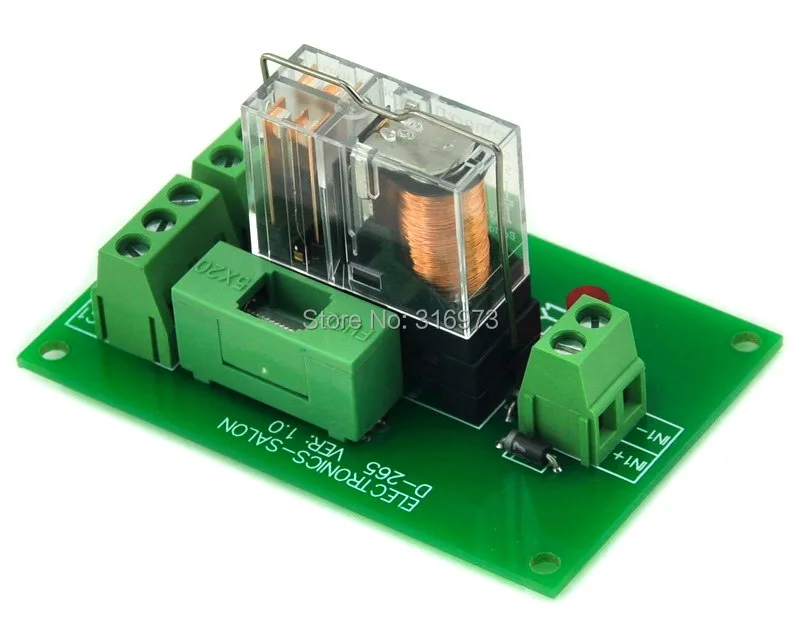 

Fused DPDT 5A Power Relay Interface Module, G2R-2 5V DC Relay.