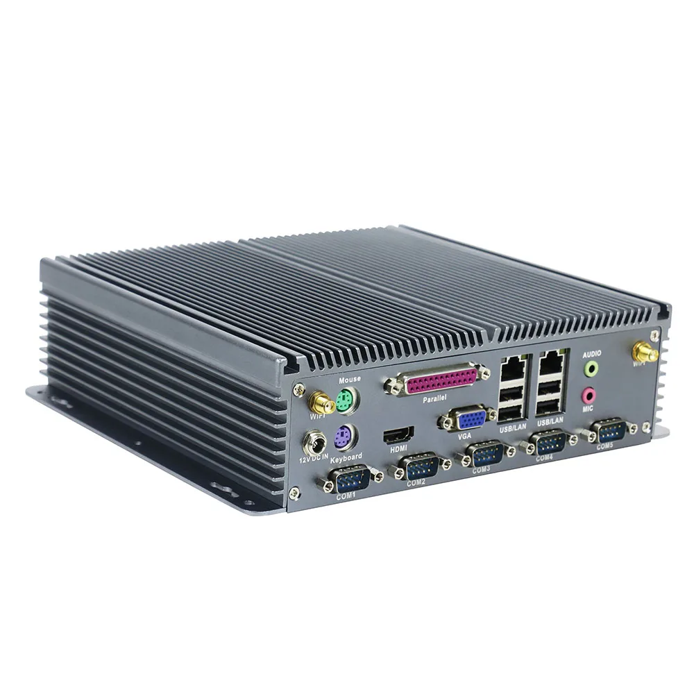 Yanling Low power mini itx computer intel celeron J1900 quad core dual lan barebones fanless industrial pc with parallel port