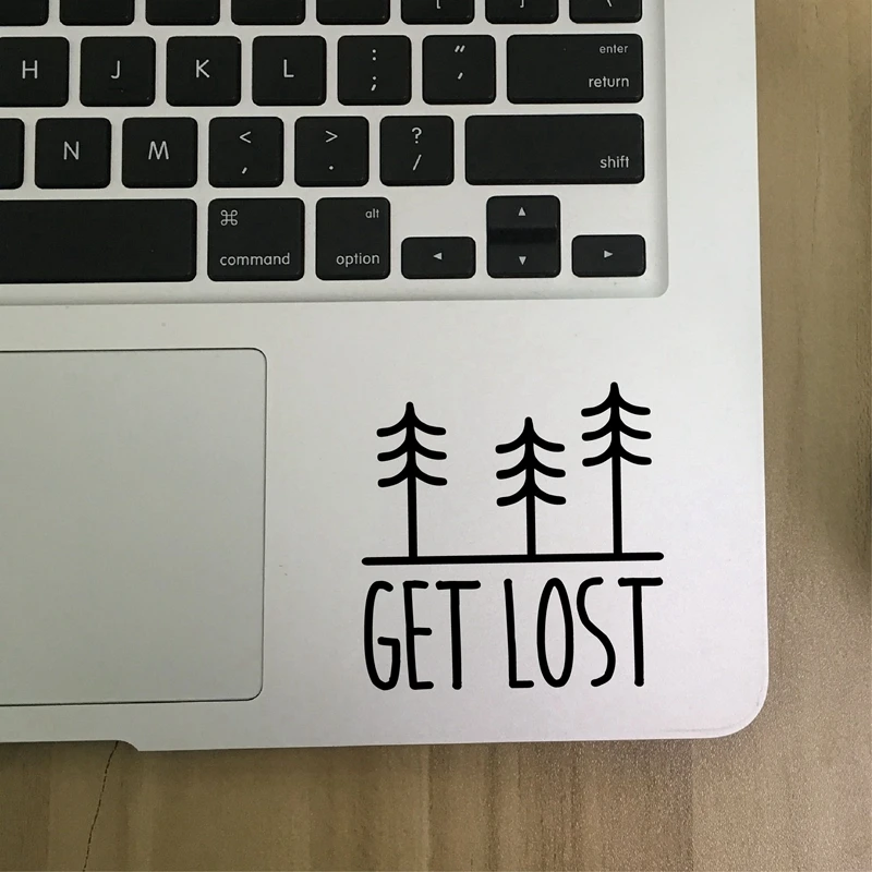 Tree Decal Get Lost Vinyl Sticker Car Window Bumper Decor , Nature Lover Laptop Decals for Apple MacBook Air / Pro Decoration