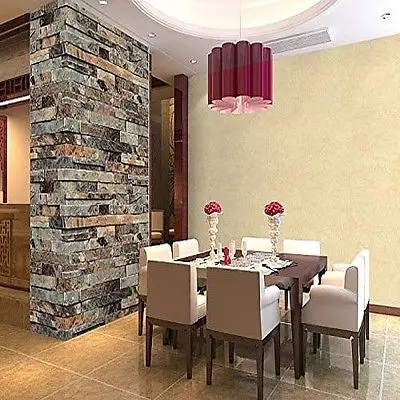 

Q QIHANG Three-dimensional Wallpaper Brick Wallpaper Textured Bricks Cyan-blue 0.53m*10m=5.3m2