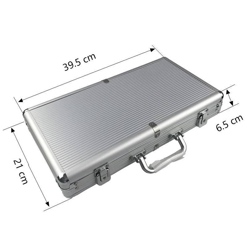 Yernea High Quality Portable 100/300 Suitcase Poker Chips Box Non-slip Mat Aluminum Suitcase Texas Playing Card Chips Box