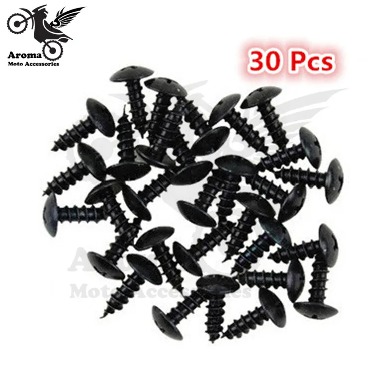 30pcs 6 colors red blue yellow purple silver black decal motocross nuts bolts 2cm motorbike parts decal Off-road dirt pit bike accessories colorful