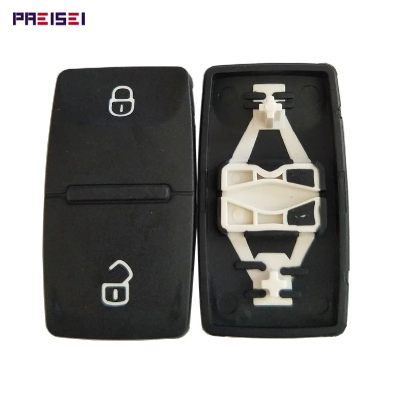 

PREISEI 50pieces/lot 2 Buttons Replacements Car Key Silicon Button Rubber Pad For VW Golf Passat Remote Flip Key