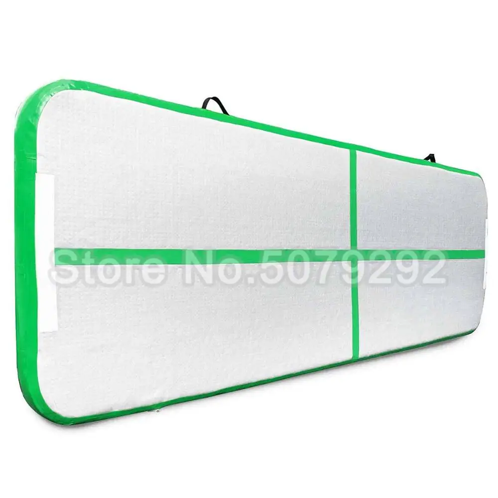 

Best Selling Inflatable Gym Mat New Design Green Color 3M Tumbling Track Mat With Pump DWF Air Mattress For Home Use/Yoga/Beach