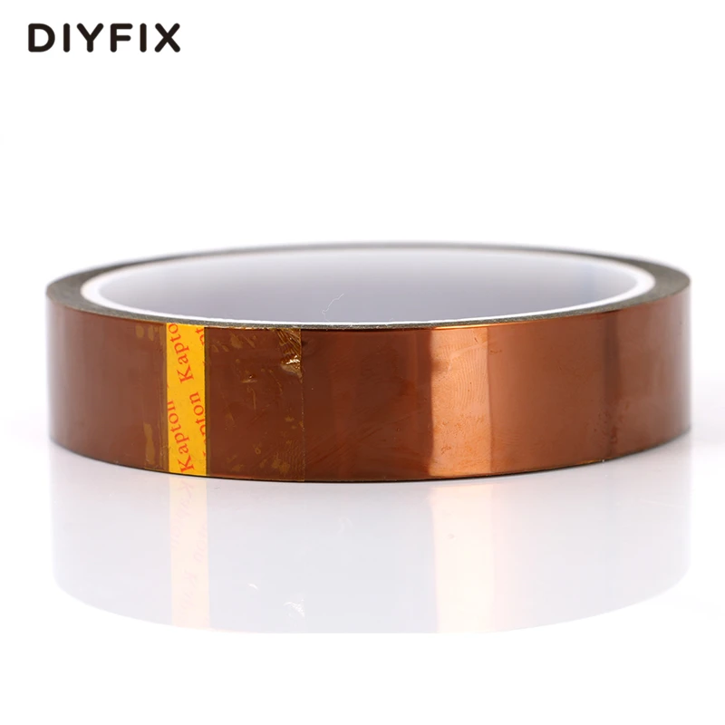 DIYFIX 20mm x 33 metro Resistente Al Calore Ad Alta Temperatura Polyimide Nastro Adesivo Nastro Isolante per BGA Industria Elettronica