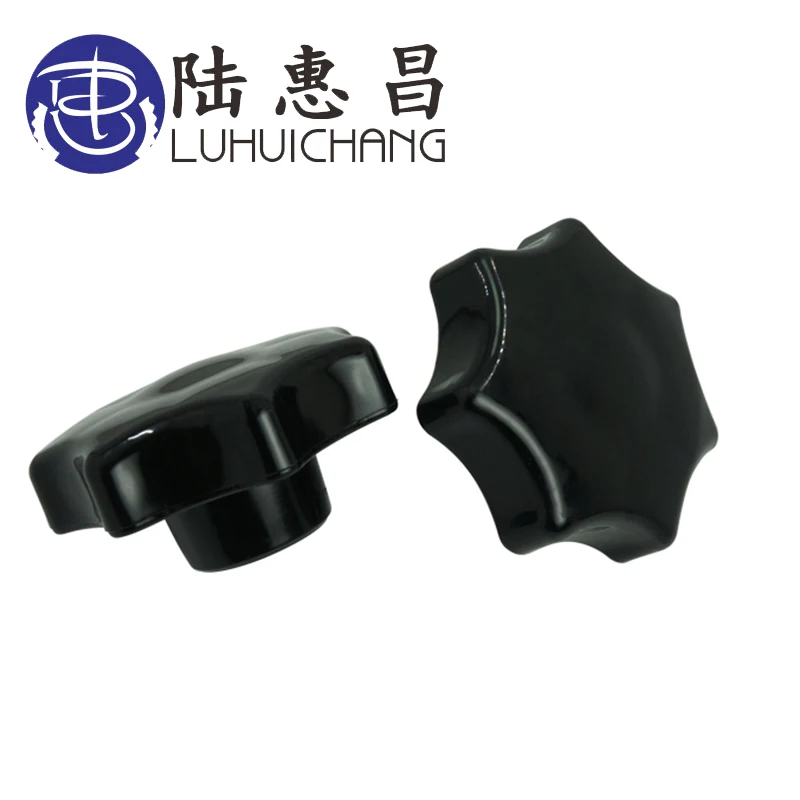 luchang 5PCS M12 60# Plum Bakelite Hand Tighten Nuts Handle Thread Star Mechanical Black Thumb Nuts Clamping Knob Manual Nuts