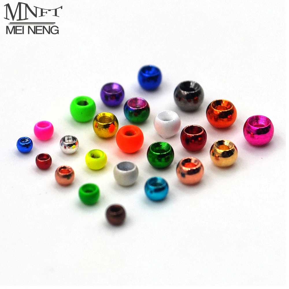 MNFT 20Pcs Brass Fly Tying Bead Beads Fly Fishing Materials Size 2mm 2.4mm 2.8mm 3.2mm 3.4mm 3.8mm