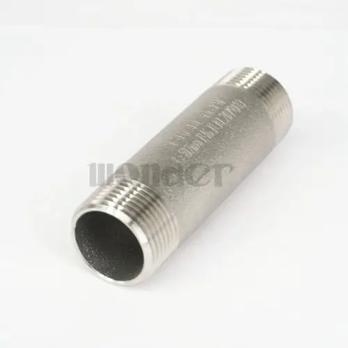 

1" NPT Male 304 Stainless Steel 100mm Length Barrel Nipple Forged Pipe Fitting 2000 PSI Water Gas Oil