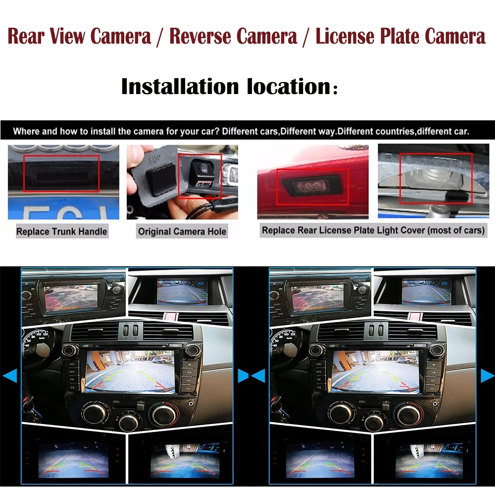 Rear View Camera For Nissan Qashqai J10 J11/Dualis/2006~2018 Night Vision CCD Reversing camera license plate Camera Backup