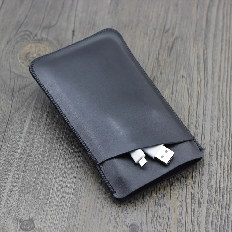 300R Universal Fillet holster Phone Straight leather case retro simple style For Pioneer XDP-100R 300R pouch