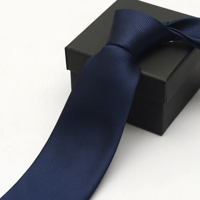 2024 NEW Dark Blue Ties for Men's 9cm Wide High Quality Necktie Microfiber Waterproof Tuxedo Ties Gravata Deep Colour Tie Gift