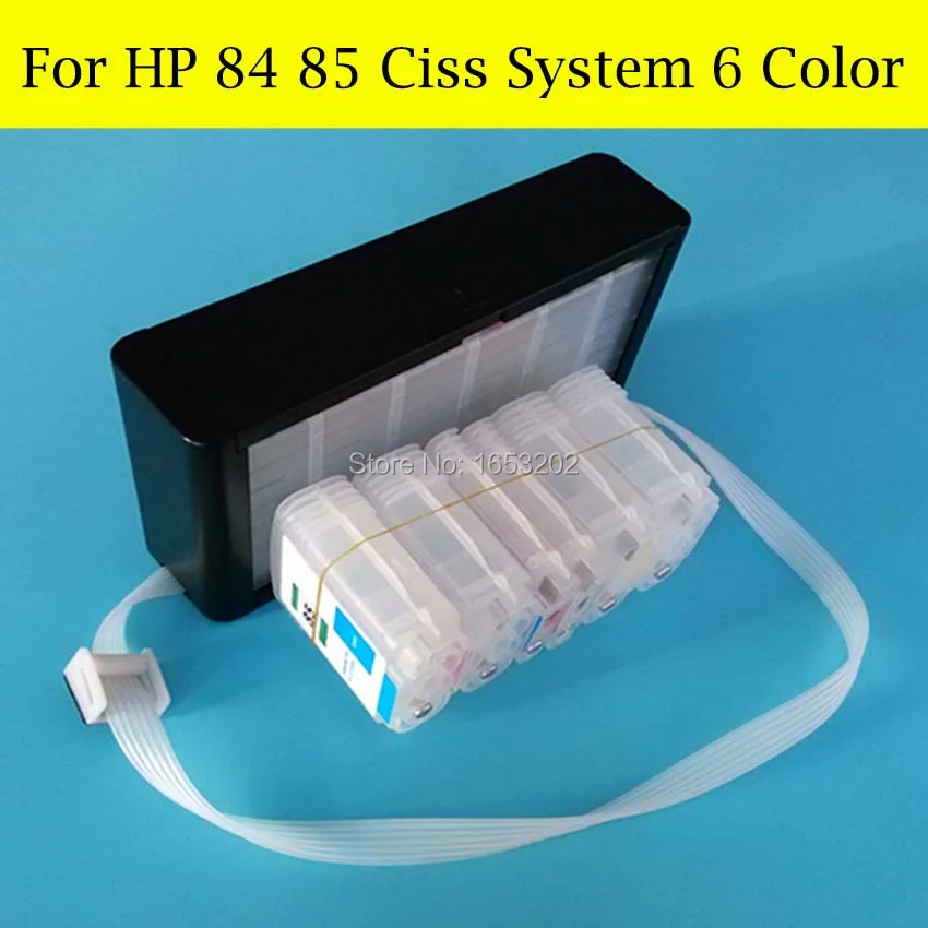 1 Set Ciss System For HP 84 85 For HP Designjet 130 90 30 C5016A C9425A C9426A C9427A Printer With Auto Reset Chip