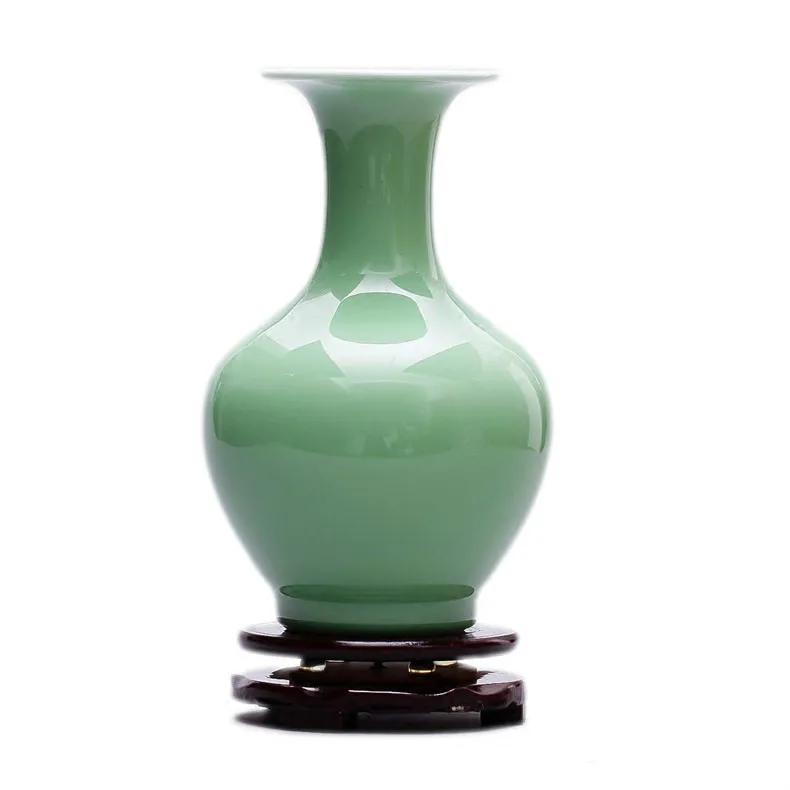 

Vintage Ceramic Vase Home Decoration Chinese Shadow Green Glaze Porcelain Vase Flower Decoration Adornment Furnishing Articles